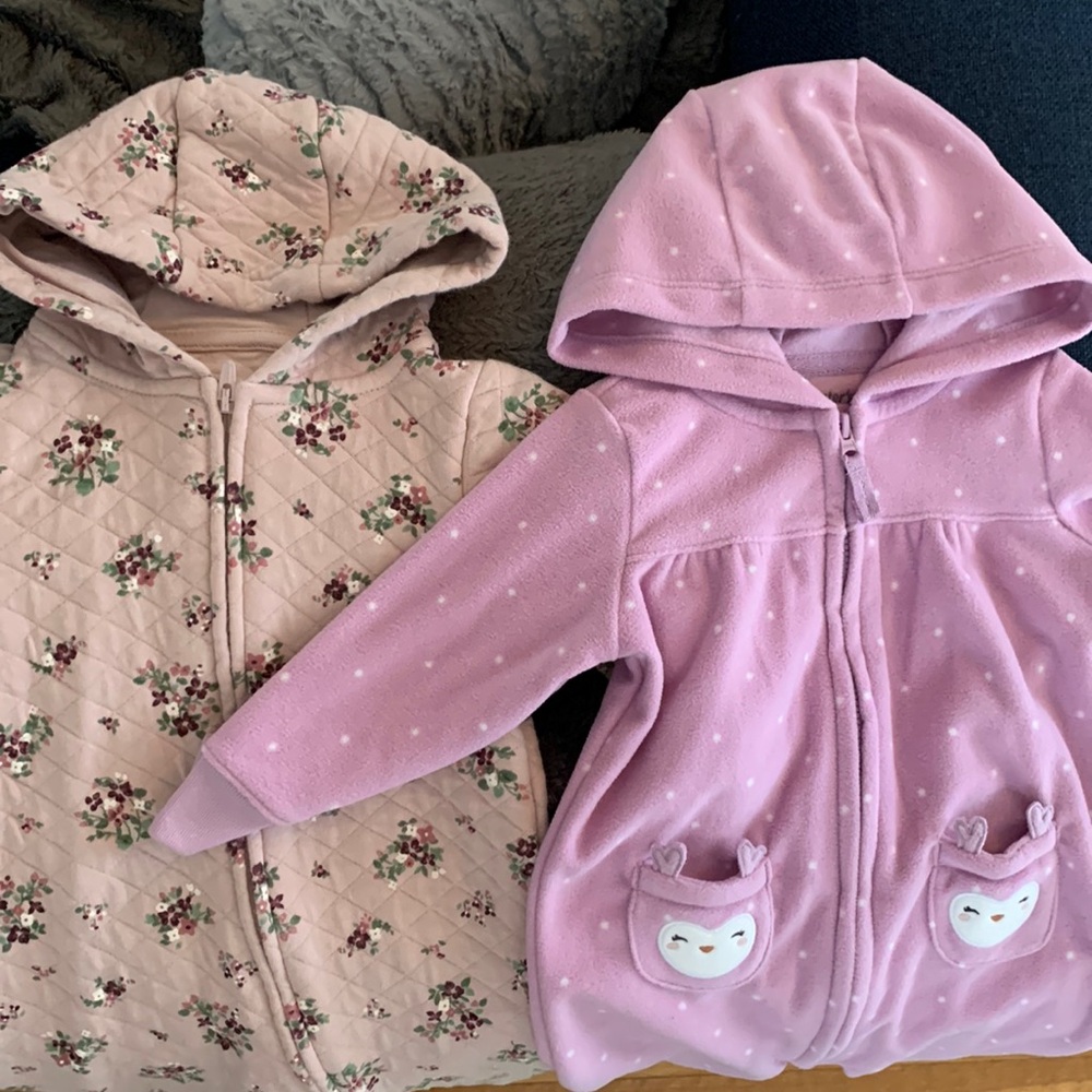Set of 9 month hooded onesies